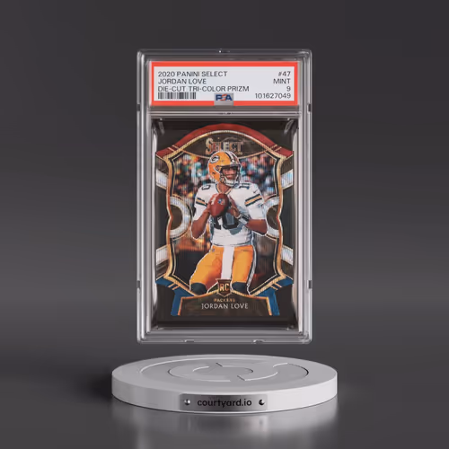 2020 Panini Select #47 Jordan Love - Die-Cut Tri-Color Prizm (PSA 9 MINT)