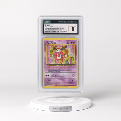 2023 Trading Card Game Classic - CLV, CLC, CLB #013/034 Mr. Mime - Blastoise & Suicune ex Deck - CLB Holo (CGC 8 NM-MT)