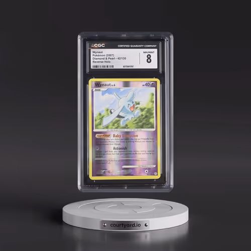 2007 Diamond & Pearl #42/130 Wynaut - Reverse Holo (CGC 8 NM-MT)