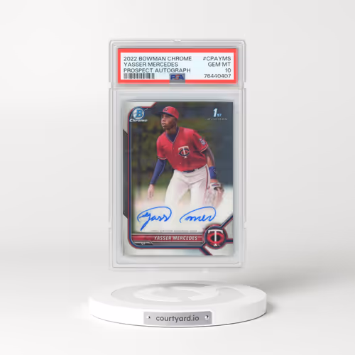 2022 Bowman Chrome Prospect Autographs #CPAYMS Yasser Mercedes (PSA 10 GEM MINT)