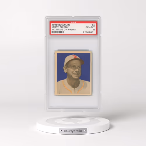 1949 Bowman #4 Jerry Priddy - No Name on Front (PSA 6 EX-MT)