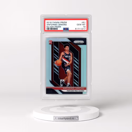 2018 Panini Prizm #61 Anfernee Simons - Silver Prizm (PSA 10 GEM MINT)