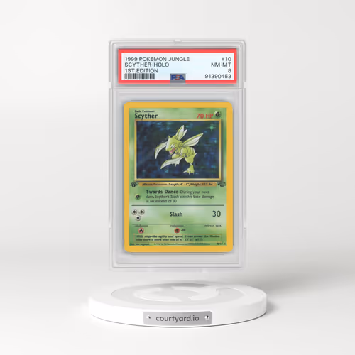 1999 Jungle #10 Scyther - 1st Edition Holo (PSA 8 NM-MT)