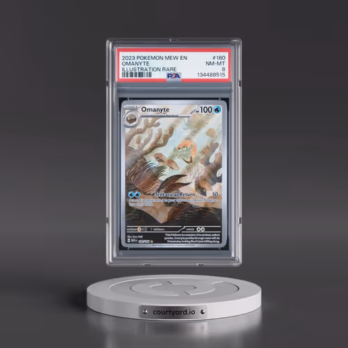 2023 Pokémon Mew EN-151 #180 Omanyte - Illustration Rare (PSA 8 NM-MT)