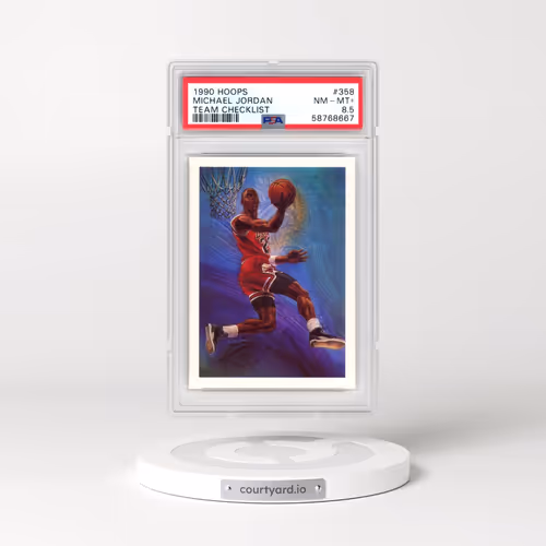 1990 Hoops #358 Michael Jordan - Team Checklist (PSA 8.5 NM-MT+)