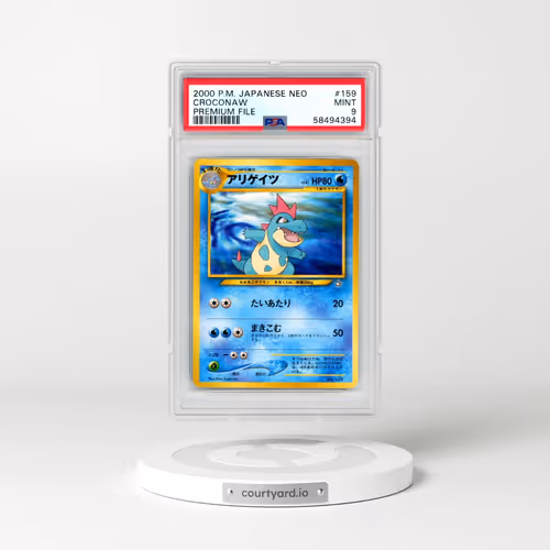 2000 Pokémon Neo #159 Croconaw - Premium File (PSA 9 MINT)