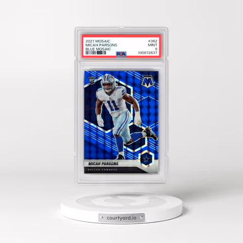 2021 Panini Mosaic #362 Micah Parsons - Blue Mosaic (PSA 9 MINT)