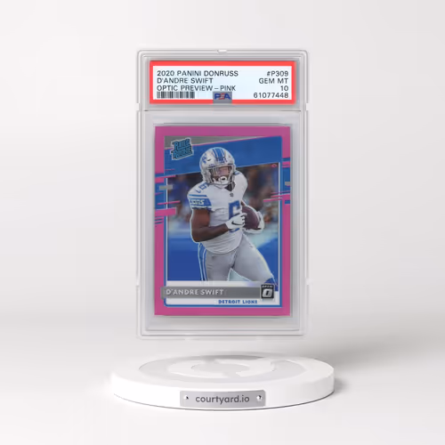 2020 Panini Donruss #P309 D'Andre Swift - Optic Preview-Pink (PSA 10 GEM MINT)