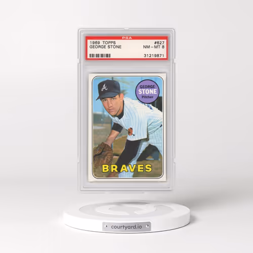 1969 Topps #627 George Stone (PSA 8 NM-MT)