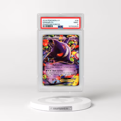 2014 Pokémon XY Phantom Forces #34 Gengar EX - Holo (PSA 9 MINT)