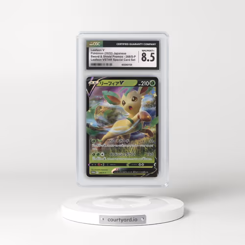 2019 Sword & Shield Promos #268/S-P Leafeon V - Holo Leafeon VSTAR Special Card Set (CGC 8.5 NM-MT+)