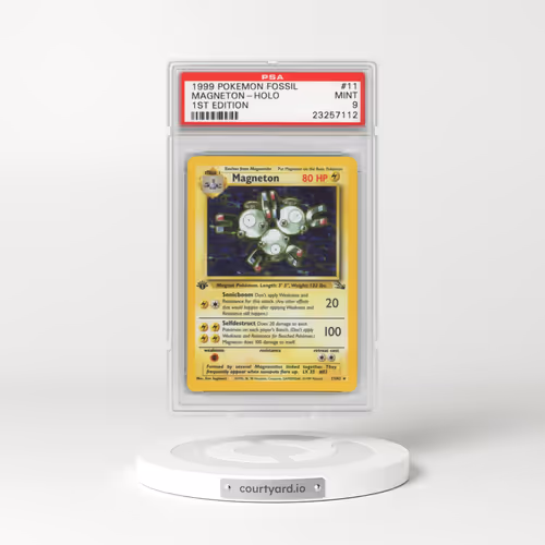 1999 Pokémon Fossil #11 Magneton - 1st Edition Holo (PSA 9 MINT)