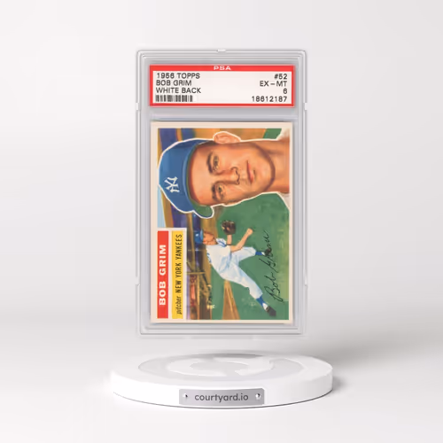 1956 Topps #52 Bob Grim - White Back (PSA 6 EX-MT)