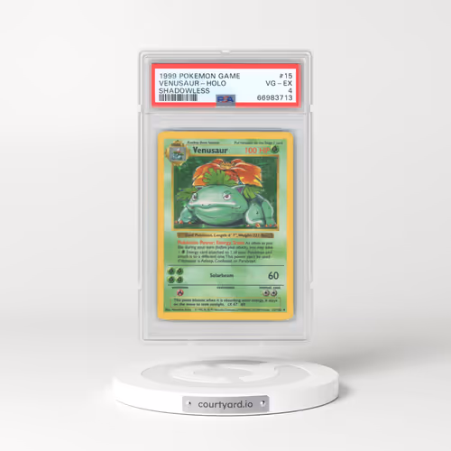 1999 Pokémon Game #15 Venusaur - Holo Shadowless (PSA 4 VG-EX)