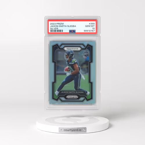 2023 Panini Prizm #390 Jaxon Smith-Njigba - Silver Prizm (PSA 10 GEM MINT)