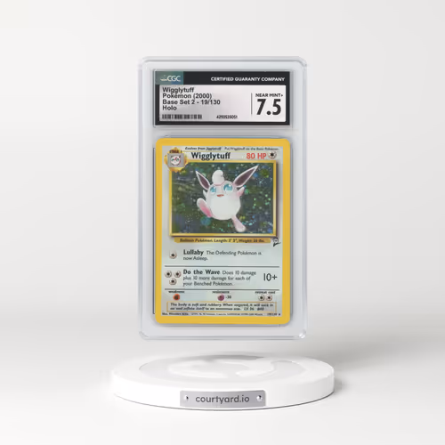 2000 Base Set 2 #19 Wigglytuff - Holo (CGC 7.5 NM+)