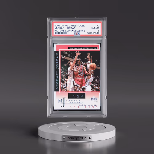 1998 Upper Deck MJ Career Collection #7 Michael Jordan - Pictures of Excellence (PSA 8 NM-MT)