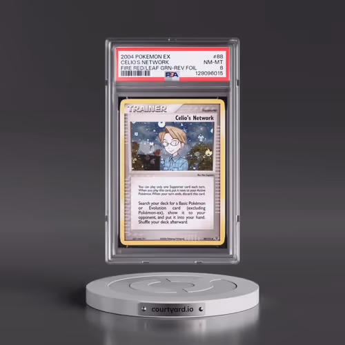 2004 Pokémon EX Fire Red & Leaf Green #88 Celio's Network - Reverse Foil (PSA 8 NM-MT)