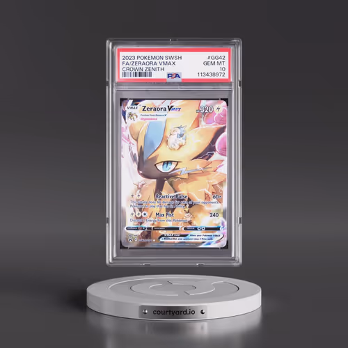 2023 Pokémon Sword and Shield Crown Zenith #GG42 Zeraora Vmax - Full Art (PSA 10 GEM MINT)
