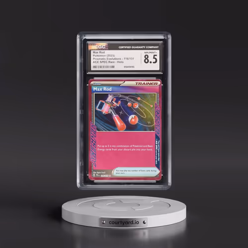 2024 Prismatic Evolutions - PRE EN #116/131 Max Rod - ACE SPEC Rare Holo (CGC 8.5 NM-MT+)