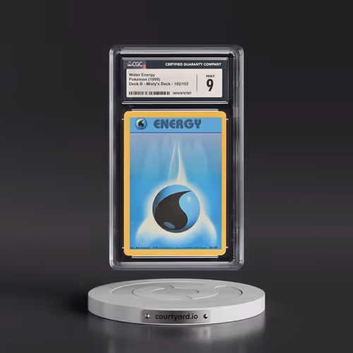 1999 Trainer Deck B - Misty's Deck #102/102 Water Energy - Trainer Deck B (CGC 9 MINT)