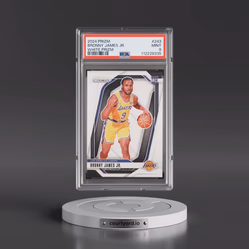 2024 Panini Prizm #243 Bronny James Jr. - White Prizm (PSA 9 MINT)