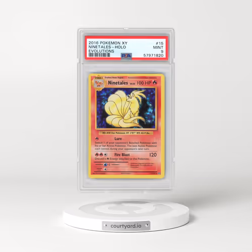 2016 Pokémon XY Evolutions #15 Ninetales - Holo (PSA 9 MINT)