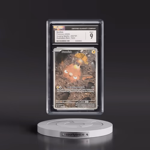 2024 Pokémon Ssp EN-Surging Sparks #202 Stunfisk - Illustration Rare (CGC 9 MINT)