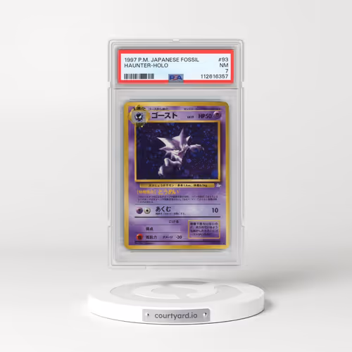 1997 Pokémon Fossil #93 Haunter - Holo (PSA 7 NM)