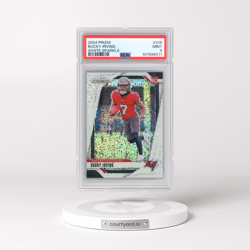 2024 Panini Prizm #316 Bucky Irving - White Sparkle (PSA 9 MINT)