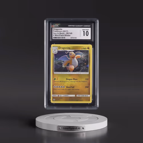 2017 Sun & Moon #96/149 Dragonite - Cosmos Holo Mini Pack Blister (CGC 10 GEM MINT)