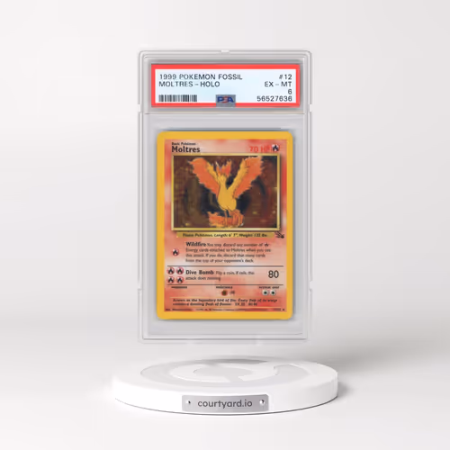 1999 Pokémon Fossil #12 Moltres - Holo (PSA 6 EX-MT)