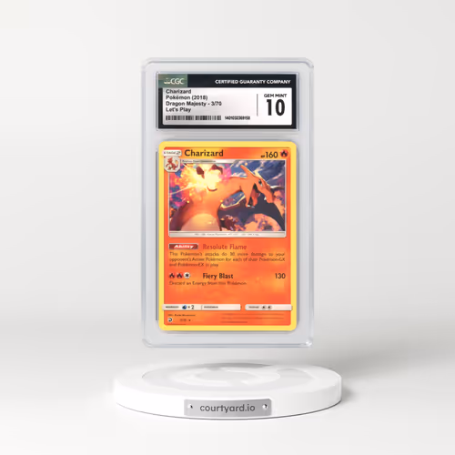 2018 Dragon Majesty #3 Charizard - (Non Holo) Let's Play (CGC 10 GEM MINT)