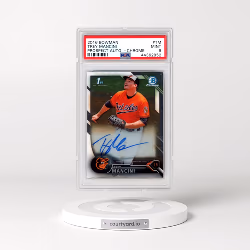 2016 Bowman Prospect Autographs #TM Trey Mancini - Chrome (PSA 9 MINT)