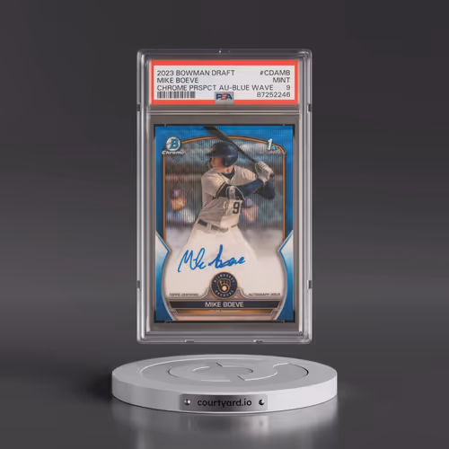 2023 Bowman Draft Chrome Prospect Autograph #CDAMB Mike Boeve - Blue Wave (PSA 9 MINT)