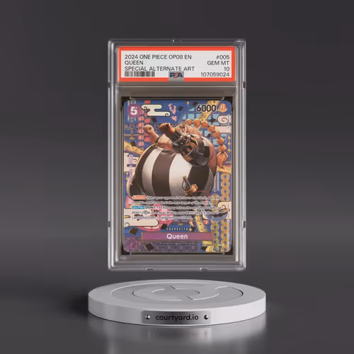 2024 One Piece OP08-Two Legends #005 Queen - Special Alternate Art (PSA 10 GEM MINT)