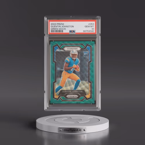 2023 Panini Prizm #353 Quentin Johnston - Green Wave (PSA 10 GEM MINT)