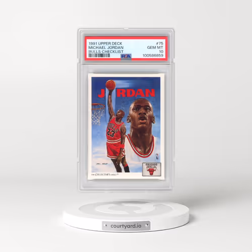 1991 Upper Deck #75 Michael Jordan - Bulls Checklist (PSA 10 GEM MINT)