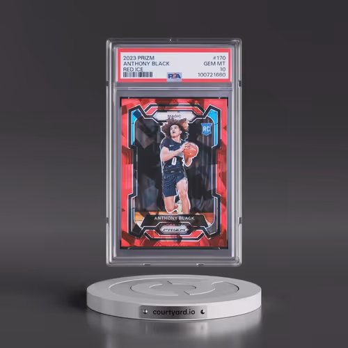 2023 Panini Prizm #170 Anthony Black - Red Ice (PSA 10 GEM MINT)