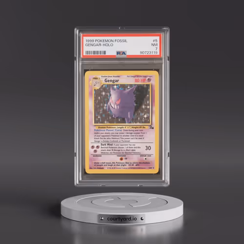1999 Pokémon Fossil #5 Gengar - Holo (PSA 7 NM)