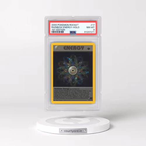2000 Pokémon Rocket #17 Rainbow Energy - 1st Edition Holo (PSA 8 NM-MT)