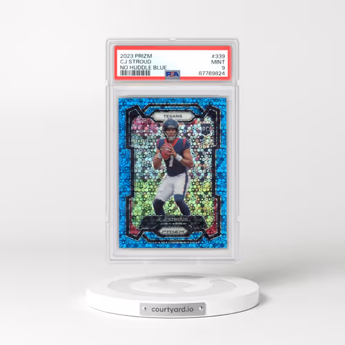 2023 Panini Prizm #339 CJ Stroud - No Huddle Blue (PSA 9 MINT)