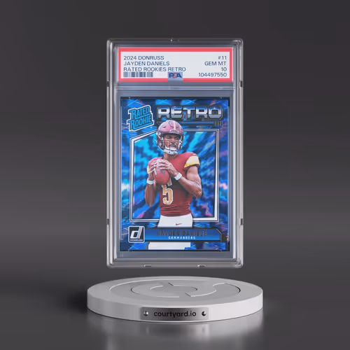 2024 Panini Donruss Rated Rookies Retro #11 Jayden Daniels (PSA 10 GEM MINT)