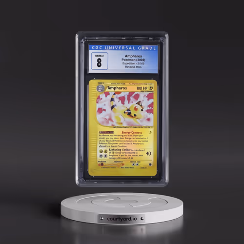 2002 Expedition #2/165 Ampharos - Reverse Holo (Gold E-Reader Logo) (CGC 8 NM-MT)
