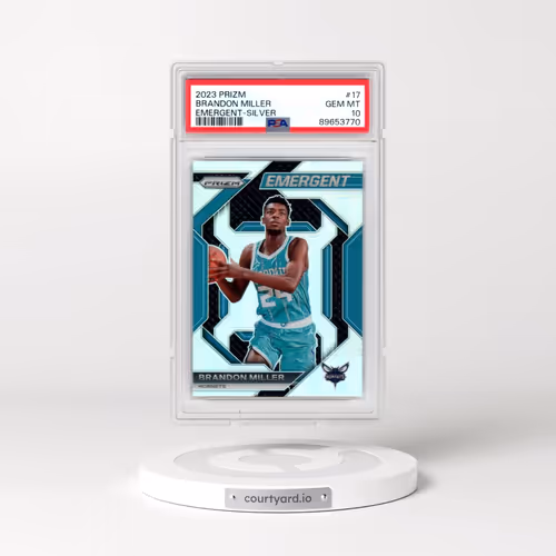 2023 Panini Prizm Emergent #17 Brandon Miller - Silver Prizm (PSA 10 GEM MINT)