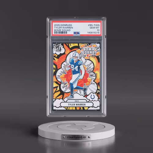 2025 Panini Donruss Bomb Squad #BS-TWN Tyler Warren (PSA 10 GEM MINT)