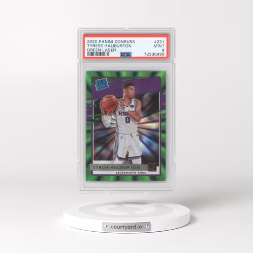 2020 Panini Donruss #231 Tyrese Haliburton - Green Laser (PSA 9 MINT)
