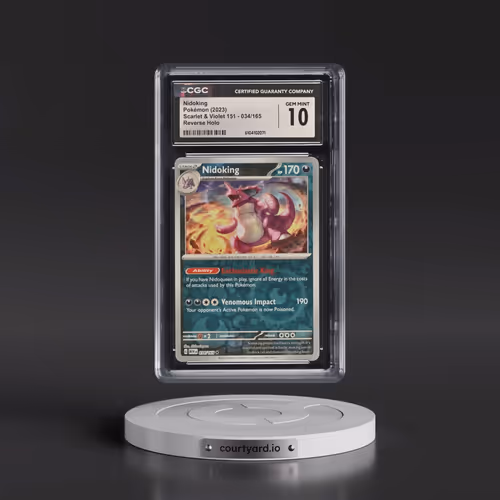 2023 Scarlet & Violet 151 - MEW EN #034/165 Nidoking - Reverse Holo (CGC 10 GEM MINT)