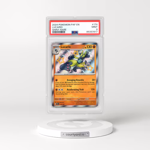 2024 Pokémon Paf EN-Paldean Fates #174 Lucario - Shiny Rare (PSA 9 MINT)
