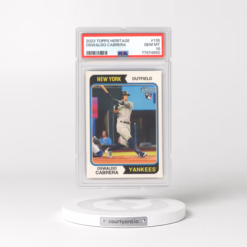 2023 Topps Heritage #135 Oswaldo Cabrera (PSA 10 GEM MINT)